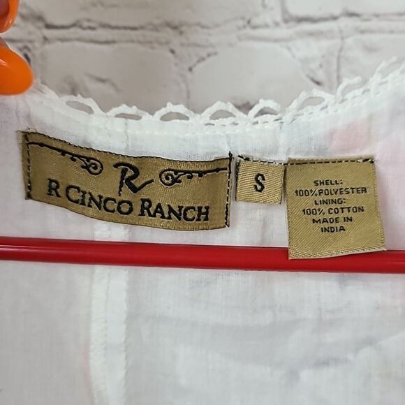 R Cinco Ranch Boho Hippie Western Embroidered Floral Print Draped Layered Vest - Picture 8 of 11